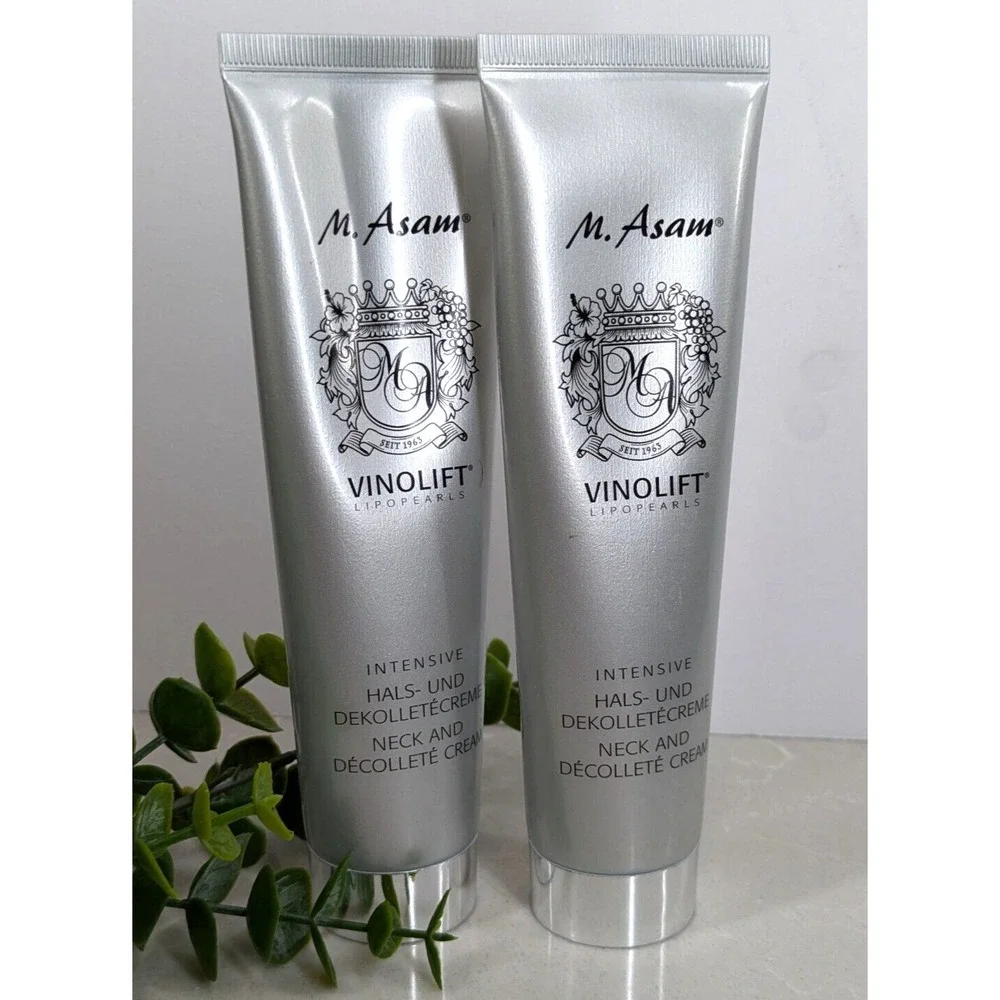 SEALED LOT 2M. Asam Vinolift Lipopearls Intensive Neck Decollete Cream 3.38 oz